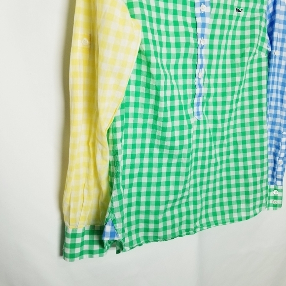 Vineyard Vines  Multicolored  Checkered Button Up shirt Size 4 NWOT - Picture 6 of 14